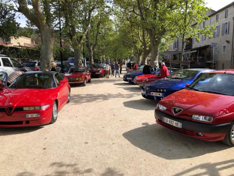 l’Expo Rasso Resto Alfa Romeo à Collobrières(83), journée patrimoine auto FFVE
