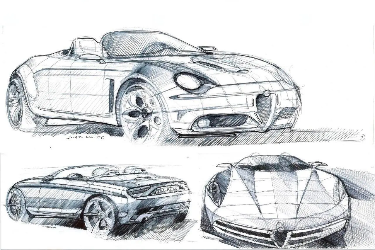 alfa romeo roadster vision 2003 2009 nb dessins mk bd 24